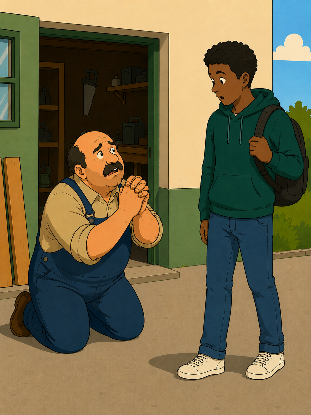 Illustration zu händeringend