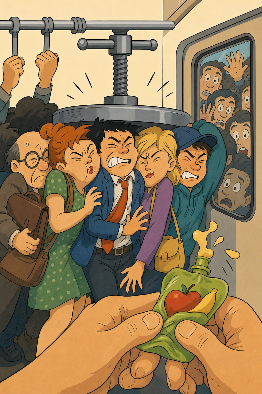 Illustration zu quetschen